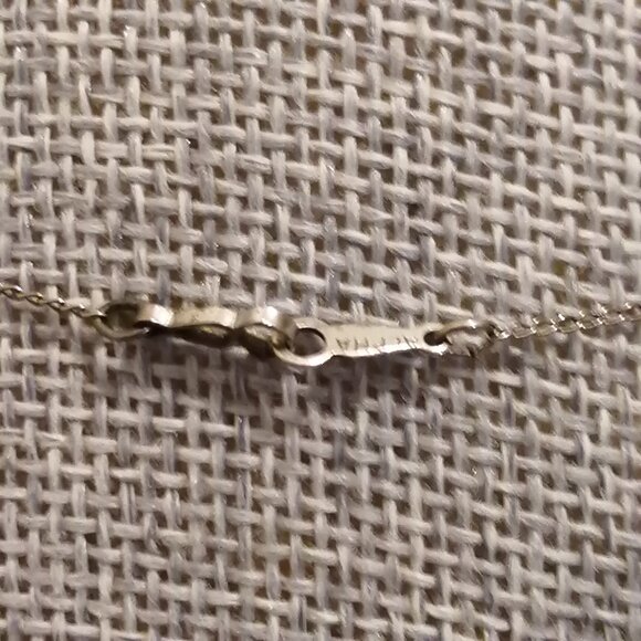 Vintage Sterling Silver Double Heart Choker Necklace - Picture 3 of 4